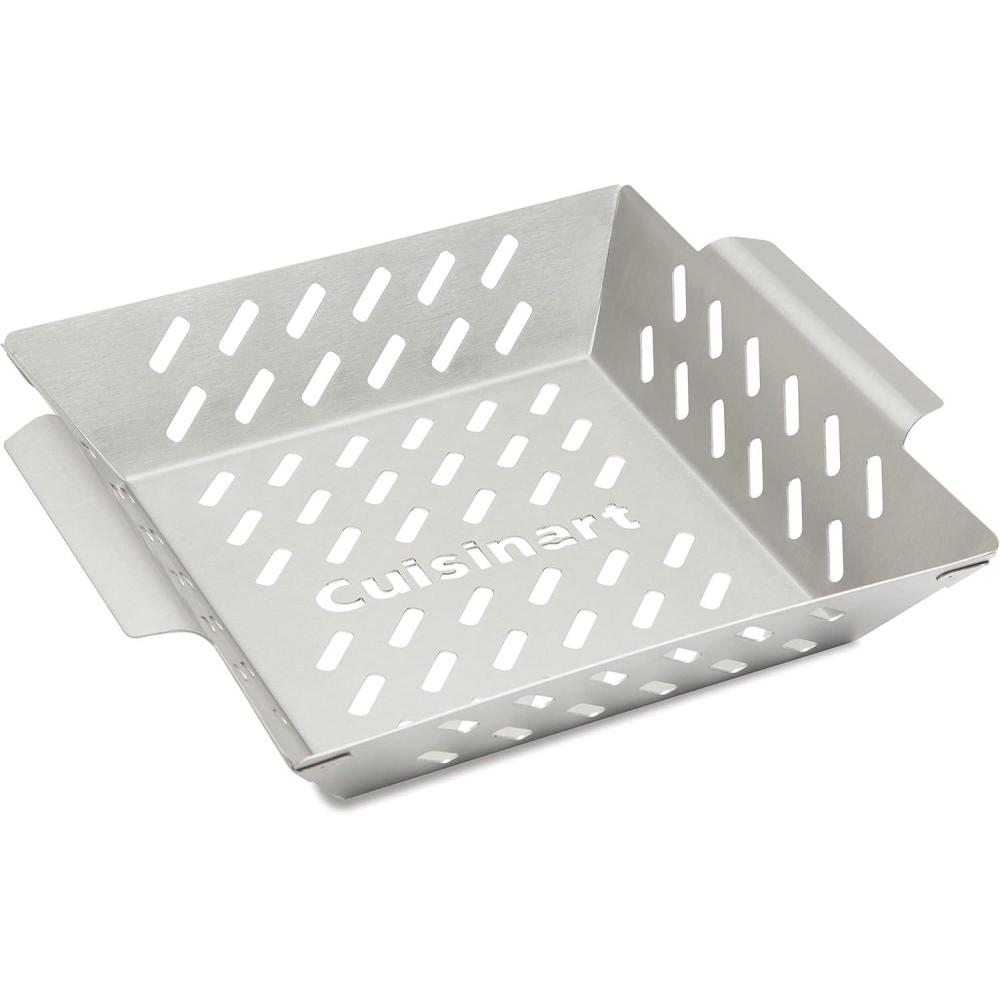 imageCuisinart CGWM019 Stainless Steel BBQ Wok Grilling Basket with Builtin Handles