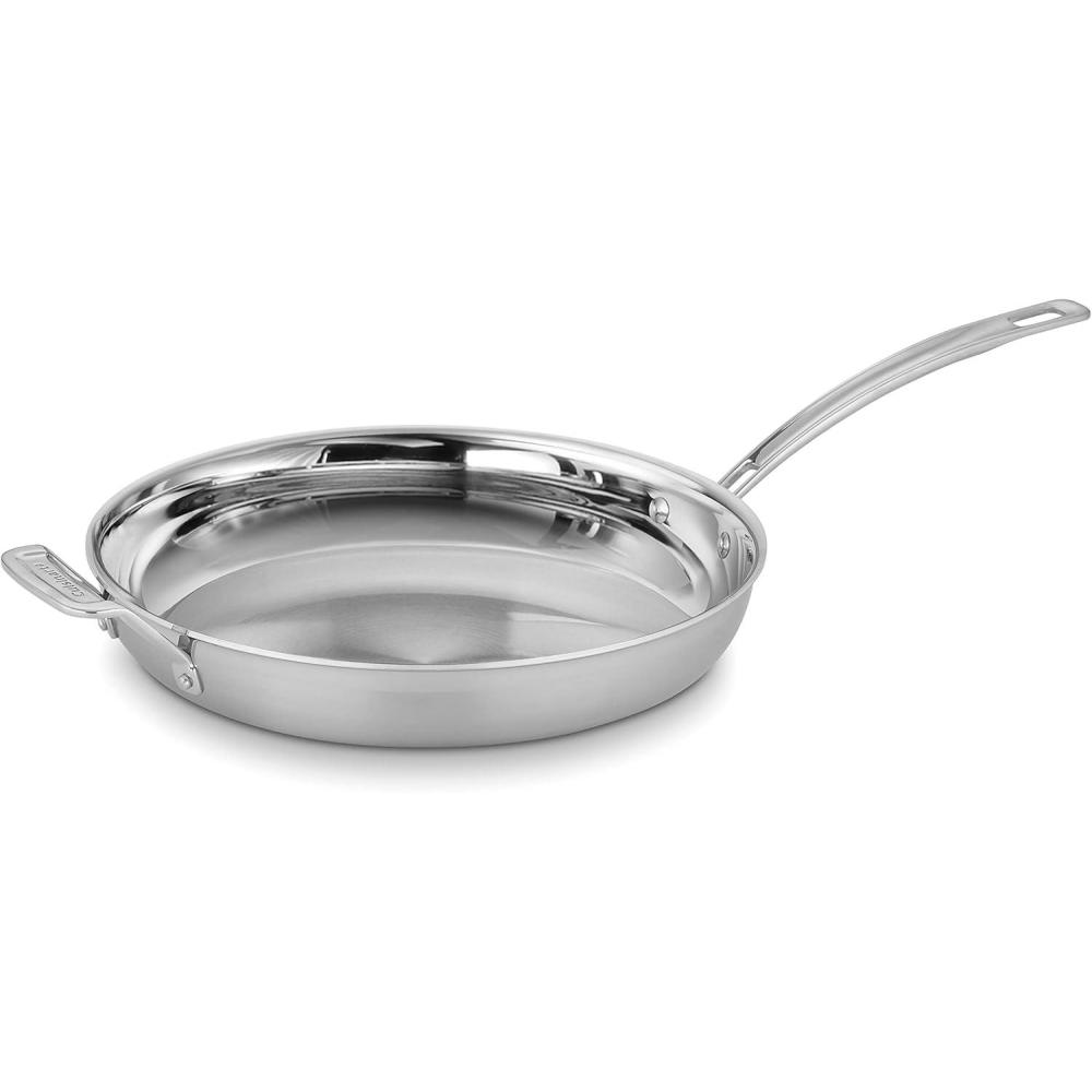 imageCuisinart MultiClad Pro 12 wHelper Handle Skillet Inch Stainless Steel12Inch