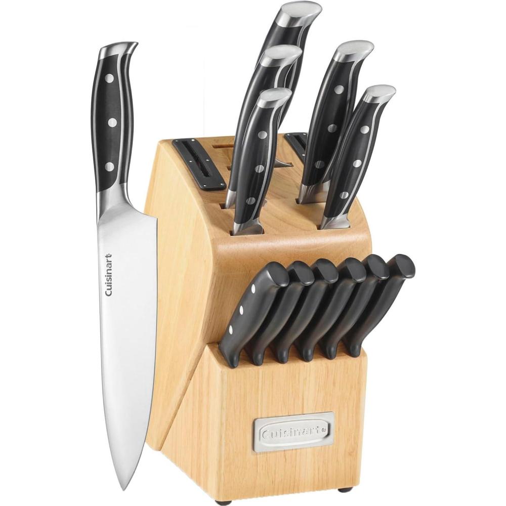 imageCuisinart Nitrogen Infused with BuiltIn Sharpening Cutlery Block Set 15PieceBlock Set wSharpener