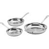 imageCuisinart 3 Piece PureClad TriplePly Stainless Steel Skillet Set PCST2281012