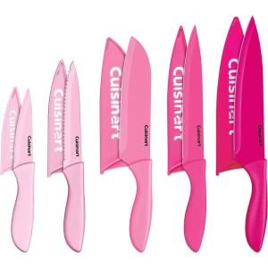 Cuisinart 10pc Ceramic Coated Color Knife Set – Pink for BCRF, C55-10PCPK