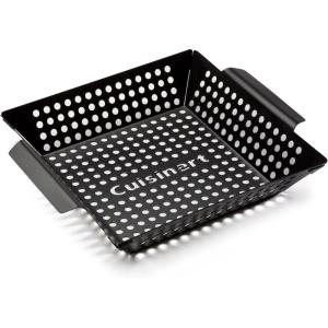 Cuisinart 11″ x 11″ Non-Stick Grill Wok, Perforated BBQ Grill Basket for Grilling Veggies, Meat & Stir-Fry, Outdoor Grilling Basket for Charcoal and Gas Grills(11 x 11-Inch)