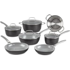 Cuisinart, 11-Pc Color Impressions Ceramic Nonstick Set, 58S-11BK