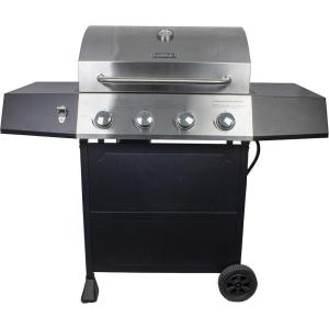 Cuisinart 4-Burner Gas Grill, 44,000 BTU Stainless Steel Full Size Propane Grill with Cast Iron Grates, Outdoor Barbecue with Large Cooking Space and Side Tables for Prep(Full Size Gas Grill  Four-Burner)