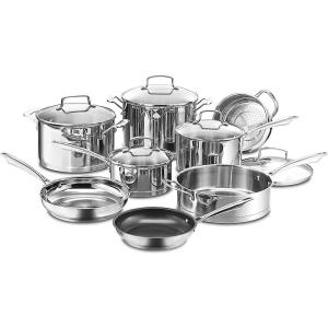 Cuisinart 89-13 13-Piece Cookware Set Professional-Series, Stainless Steel(13 PC)