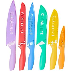 Cuisinart C55-12PR1 12-Piece Printed Color Knife Set with Blade Guards, Multicolored