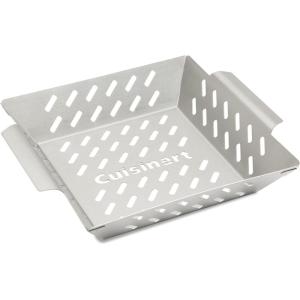 Cuisinart CGWM-019 Stainless Steel BBQ Wok – Grilling Basket with Built-in Handles