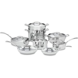 Cuisinart French Classic Tri-Ply Stainless 3-Piece Saucepan and Double Boiler Set(13-Piece)