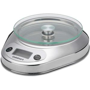 Cuisinart KML-KO3B Precision Chef Bowl Electronic Kitchen Scale, Silver, 2.5″ x 7.4″ x 9.25″