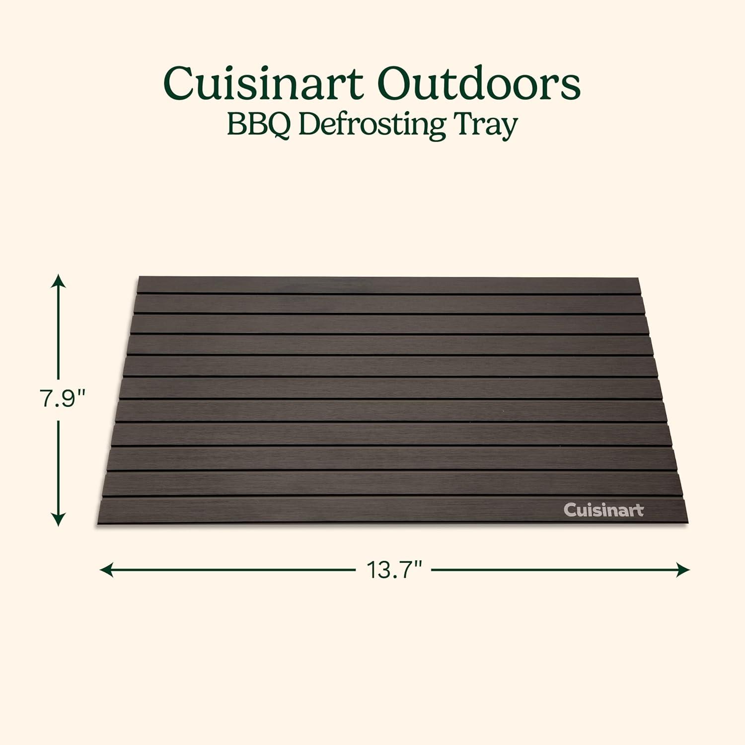imageCuisinart BBQ Defrosting Tray Conductive Aluminum Rapid Thaw Plate for Frozen Meat Quick Defrosting Tool that Preserves Natural Flavors Non Stick Easy to Clean Kitchen Gadget amp Grilling Accessories138 x 78 x 05