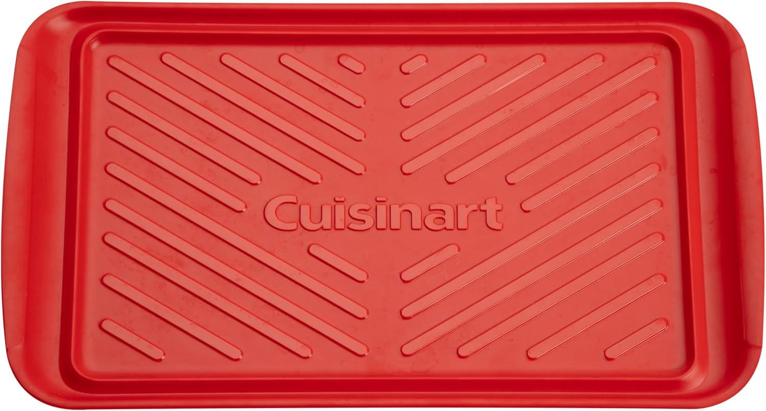 imageCuisinart Grilling Prep amp Serve Trays 17x105 inch BBQ Tray Safe for Food Handling 2 Dishwasher Safe Nesting Trays Black amp Red Perfect Grilling Accessories for Cooked amp Raw Meat Fits 6 BurgersMedium 17 x 105 Pack of 6
