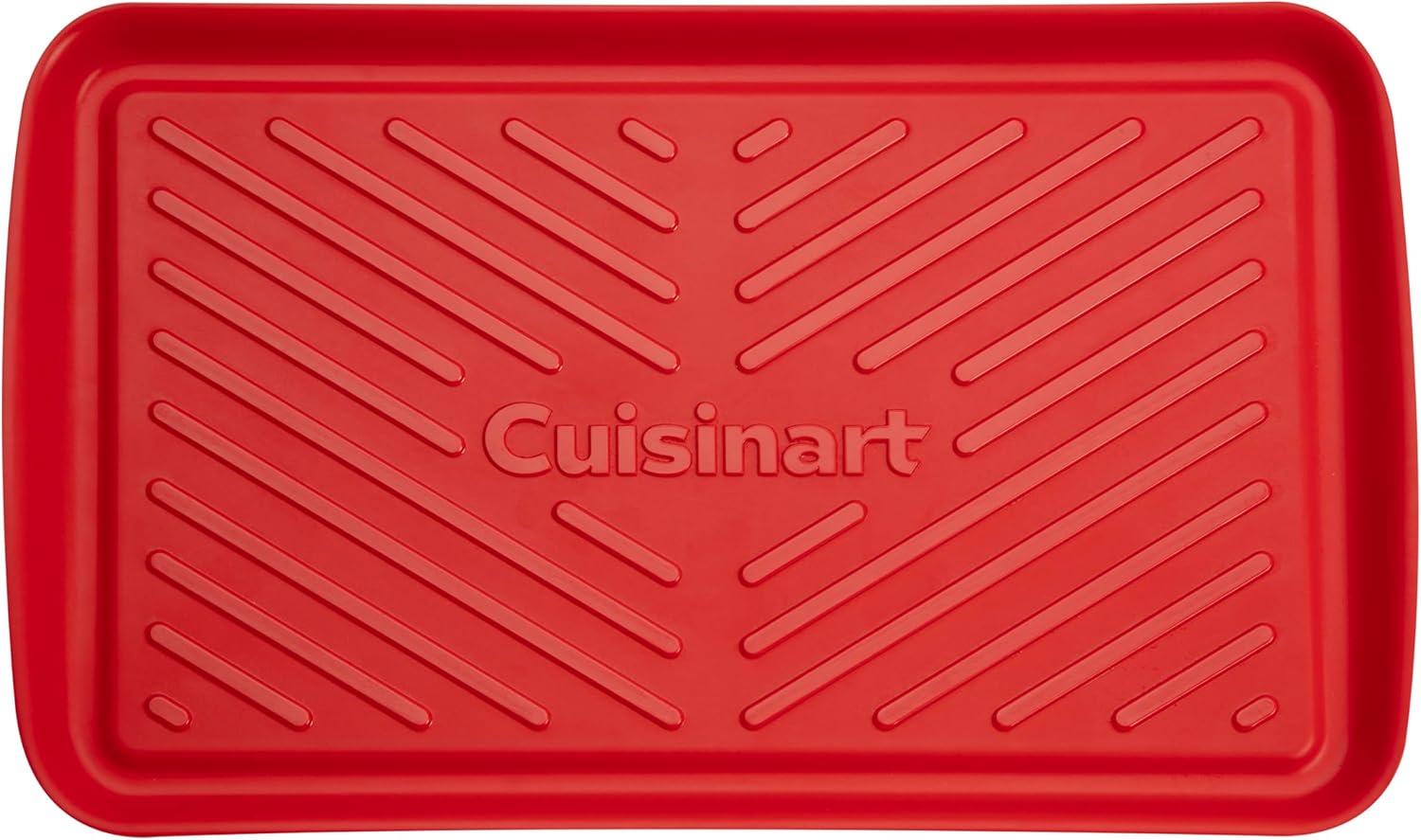 imageCuisinart Grilling Prep amp Serve Trays 17x105 inch BBQ Tray Safe for Food Handling 2 Dishwasher Safe Nesting Trays Black amp Red Perfect Grilling Accessories for Cooked amp Raw Meat Fits 6 BurgersMedium 17 x 105