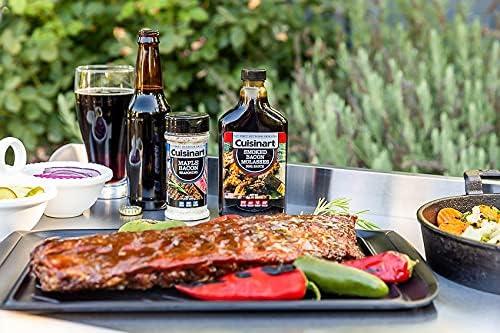 imageCuisinart Grilling Prep amp Serve Trays 17x105 inch BBQ Tray Safe for Food Handling 2 Dishwasher Safe Nesting Trays Black amp Red Perfect Grilling Accessories for Cooked amp Raw Meat Fits 6 BurgersMedium 17 x 105