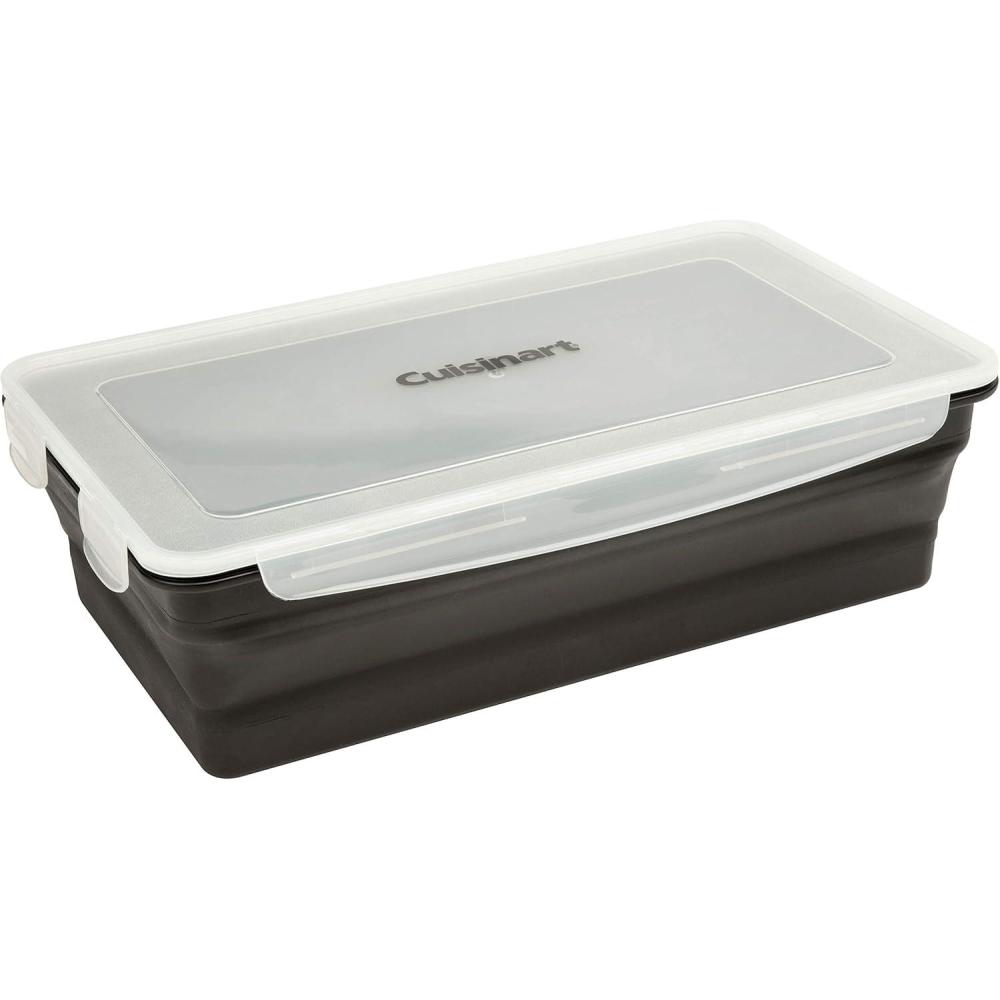 imageCuisinart XL Collapsible Marinating Container Large Capacity Grill Accessories Perfect for BBQs and Tailgates Marinade and Brining Prep Collapsible Silicone for Easy StoragePack of 1