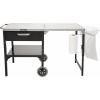 imageCuisinart Prep n Cook Outdoor Table and Grill Stand Stainless Steel Folding Table with Wheels 48 x 24 Prep Station for Home BBQ Tailgates Cookouts