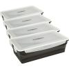 imageCuisinart XL Collapsible Marinating Container Large Capacity Grill Accessories Perfect for BBQs and Tailgates Marinade and Brining Prep Collapsible Silicone for Easy StoragePack of 4