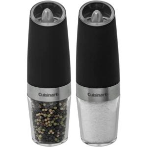 Cuisinart CSS-2424 Gravity Salt and Pepper Spice Mill with Blue LED Light, 2/3 Cup Capacity(8″x2″)