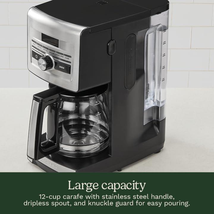 imageCuisinart Personal Brew 12Cup Coffee Maker Automatic Coffee Machine Programmable Coffee Maker for Home Brewing Convenience with Adjustable Brew Strength Stainless SteelBlack DCC12
