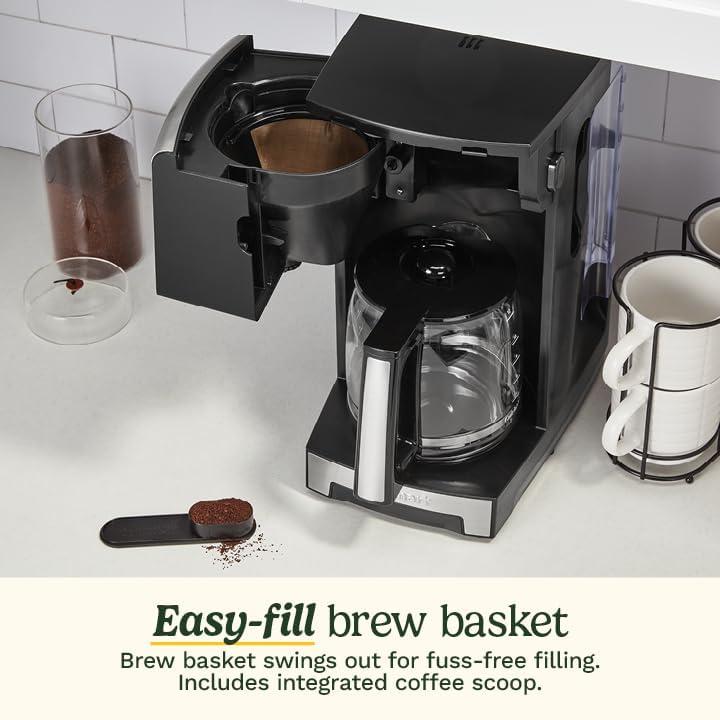 imageCuisinart Personal Brew 12Cup Coffee Maker Automatic Coffee Machine Programmable Coffee Maker for Home Brewing Convenience with Adjustable Brew Strength Stainless SteelBlack DCC12