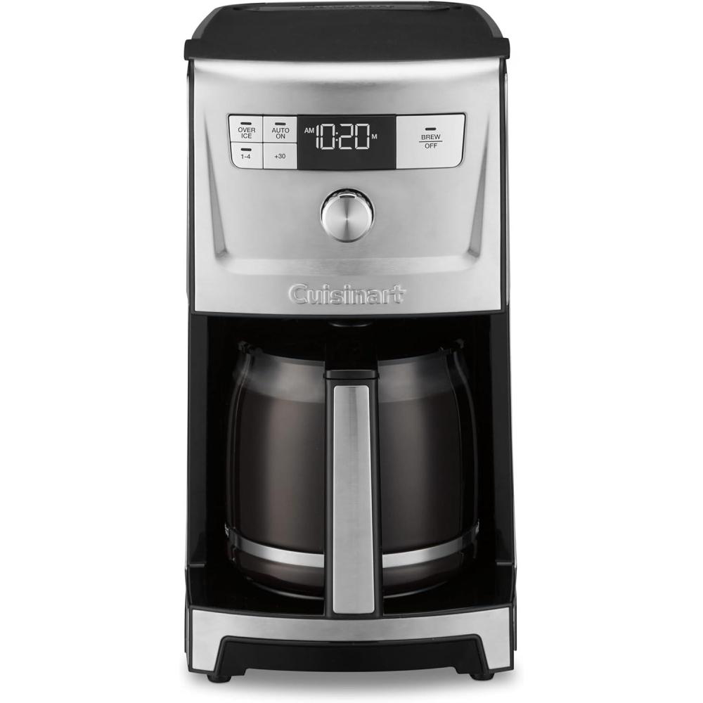 imageCuisinart Coffee Maker 14Cup PerfecTemp Programmable Coffee Machine Glass Carafe with 14 Cup Setting Brew Strength Control Brew Pause and Over Ice Function Black Stainless Steel DCC3500BKSStainless Steel