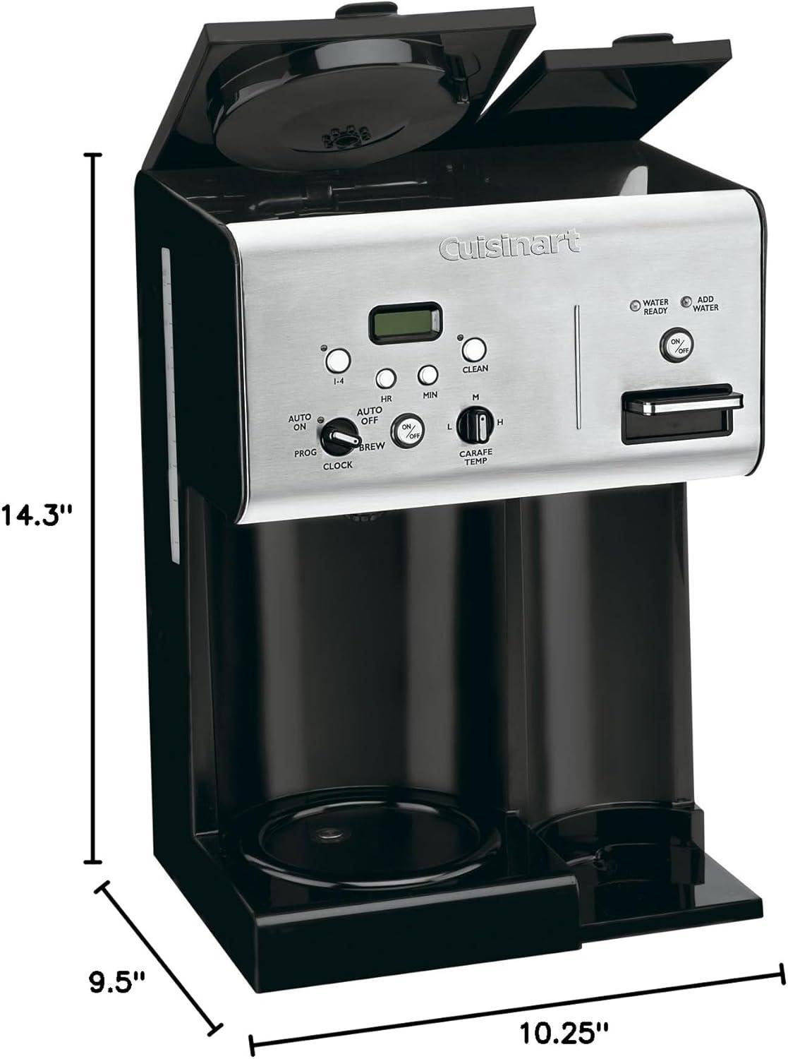 imageCuisinart CHW16 12Cup Programmable Coffeemaker amp Hot Water System New BlackBlackStainless