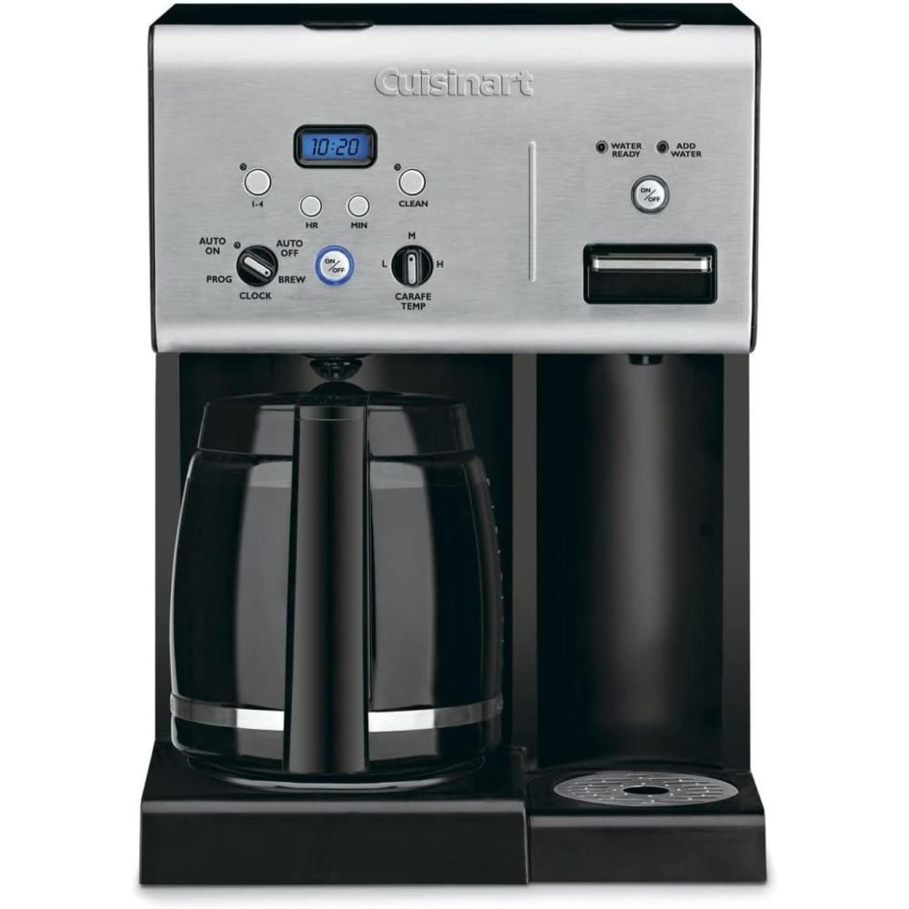 imageCuisinart CHW16 12Cup Programmable Coffeemaker amp Hot Water System New BlackBlackStainless
