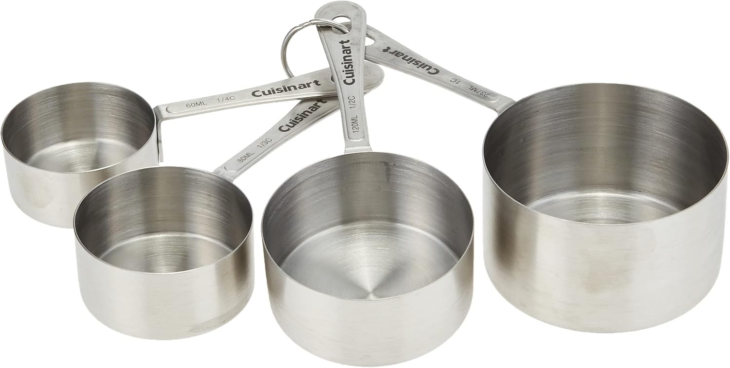 image:imageCuisinart Fondue Pot 3 Quart For Chocolate Cheese Broth Oil Stainless Steel CFO3SSP1 amp CTG00SMC Stainless Steel Measuring Cups Set of 4Silver