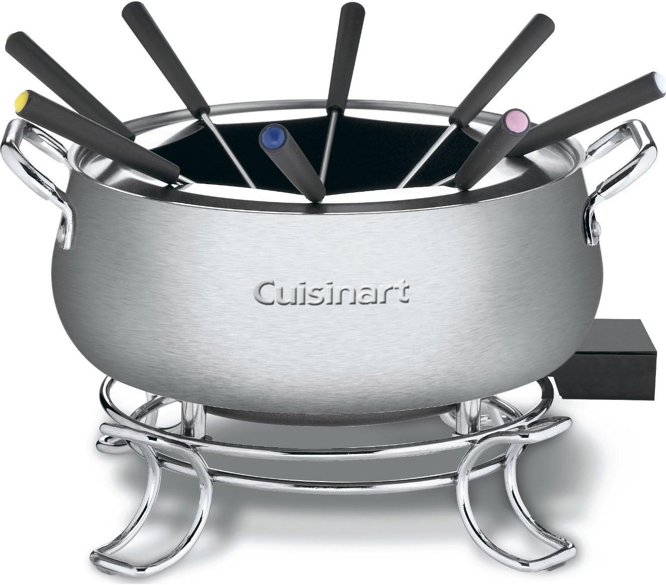 image:imageCuisinart Fondue Pot 3 Quart For Chocolate Cheese Broth Oil Stainless Steel CFO3SSP1 amp CTG00SMC Stainless Steel Measuring Cups Set of 4Silver