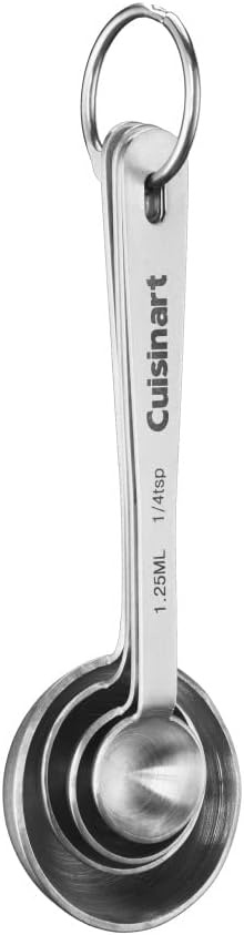 image:imageCuisinart Fondue Pot 3 Quart For Chocolate Cheese Broth Oil Stainless Steel CFO3SSP1 amp CTG00SMP Stainless Steel Measuring Spoons Set of 4Silver