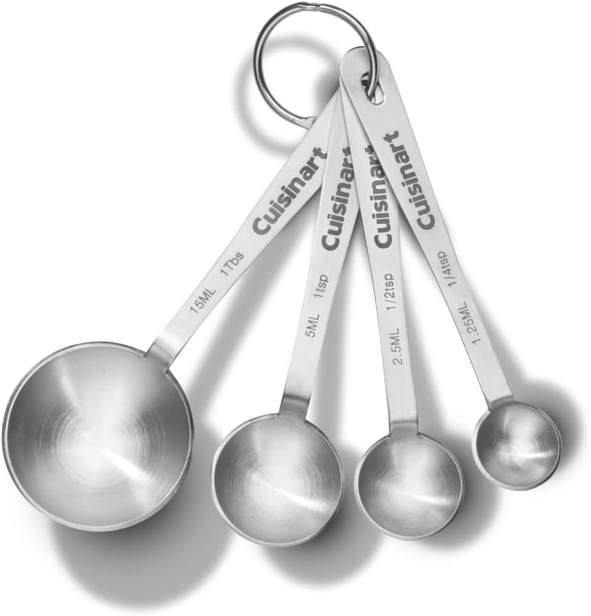 image:imageCuisinart Fondue Pot 3 Quart For Chocolate Cheese Broth Oil Stainless Steel CFO3SSP1 amp CTG00SMP Stainless Steel Measuring Spoons Set of 4Silver