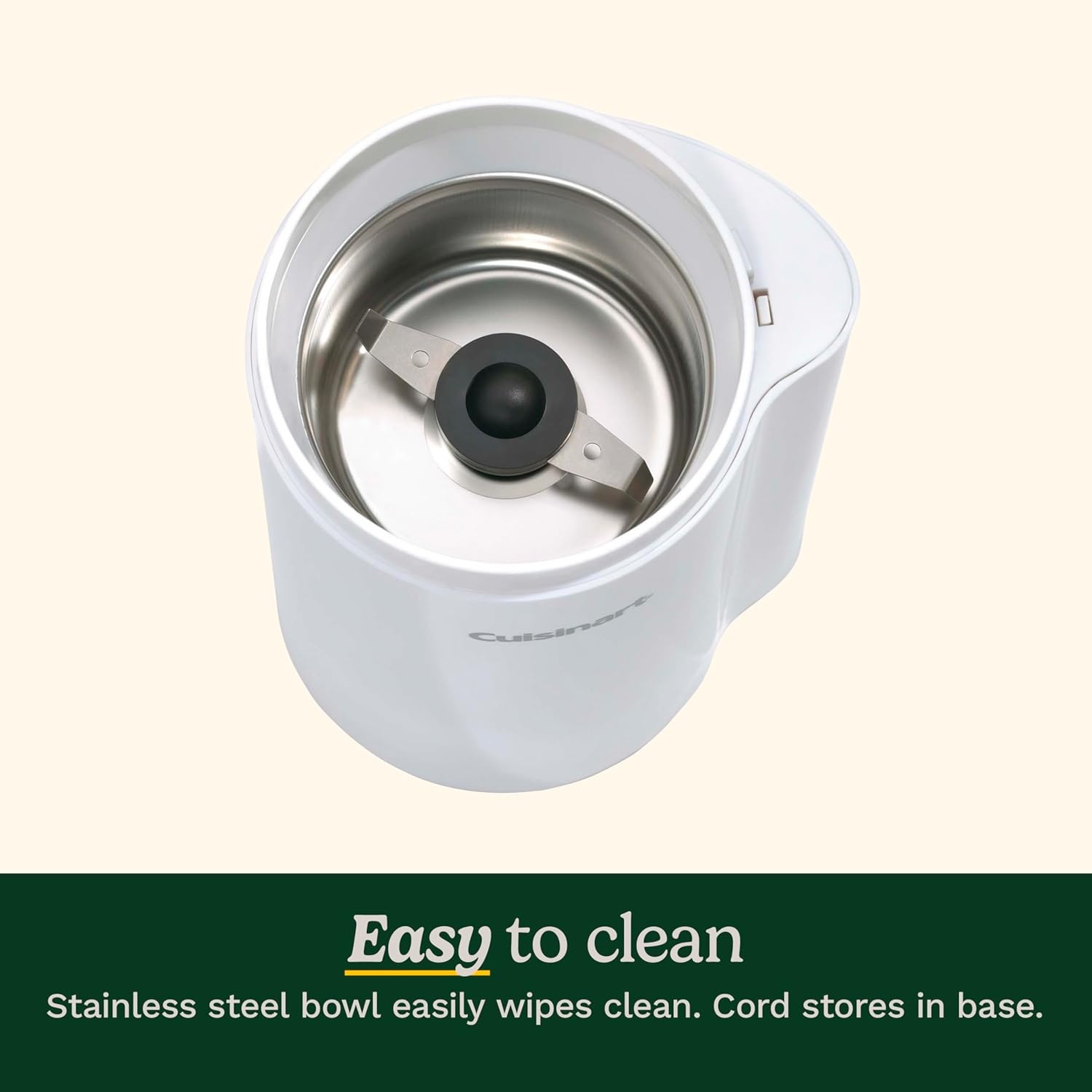 image:imageCuisinart Coffee Grinder One Touch Control Coffee Bean Grinder with Stainless Steel Bowl and Blades 25 oz70g Capacity Enough for 12 Cups OnOff Switch with Safety Interlock DCG20N WhiteWhite